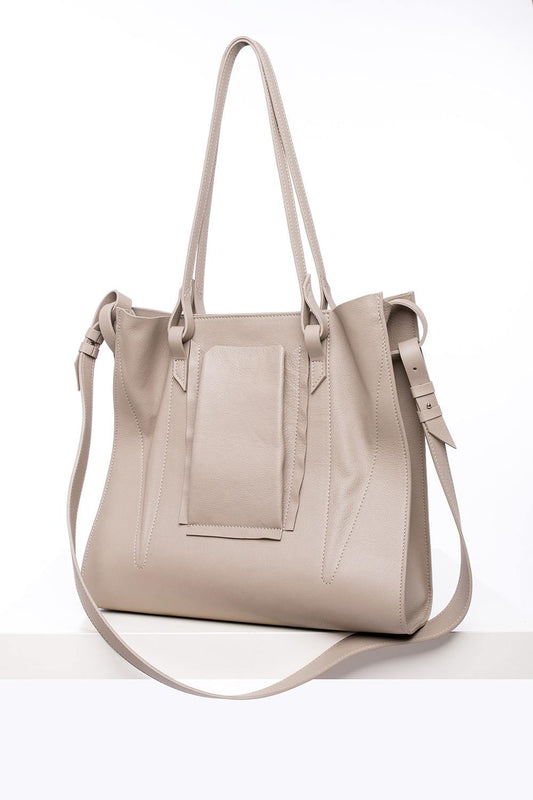 Sculpted Contrast Tote Bag - Wine + Colours