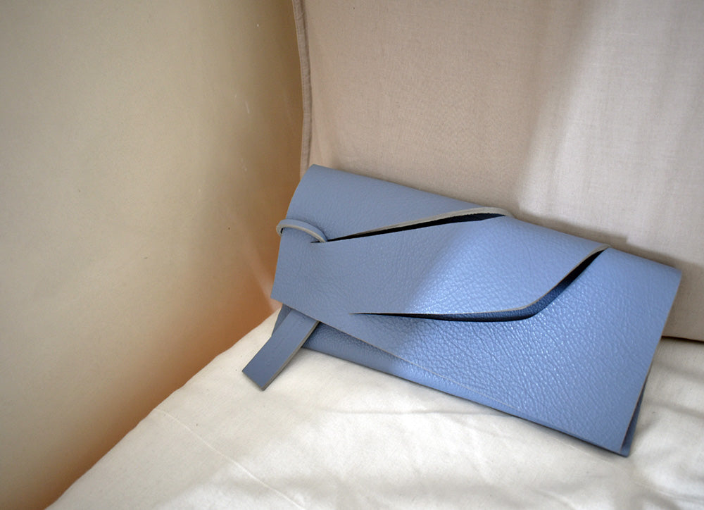 Diagonal Slashed Clutch - Size + Colour Options