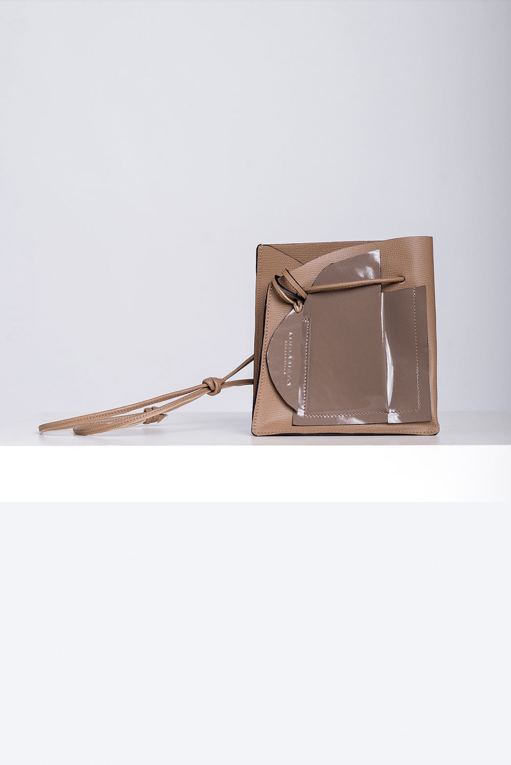 Mini Close Bag - Latte Patent