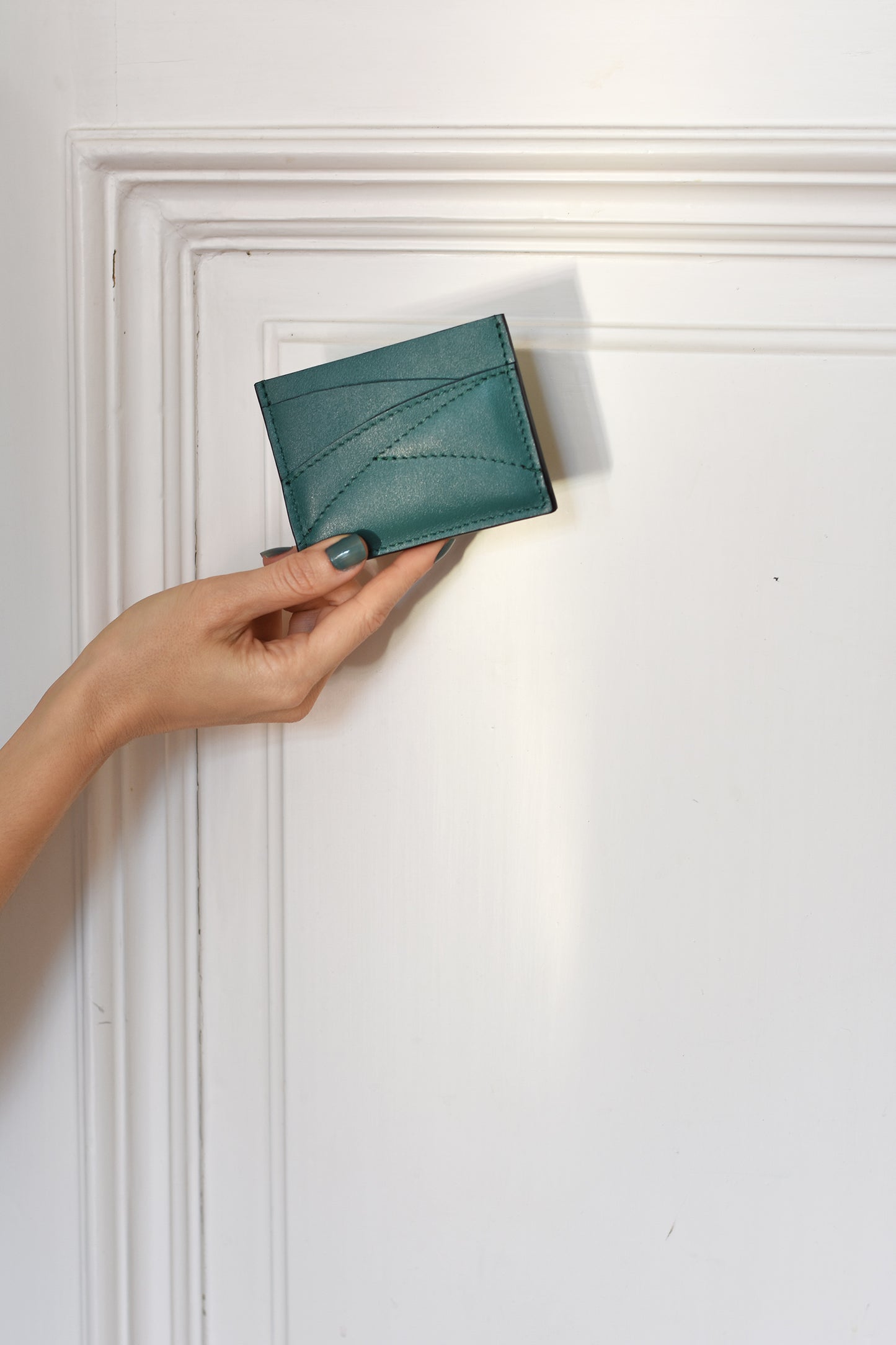 Dune Quilt Cardholder - Jade Green