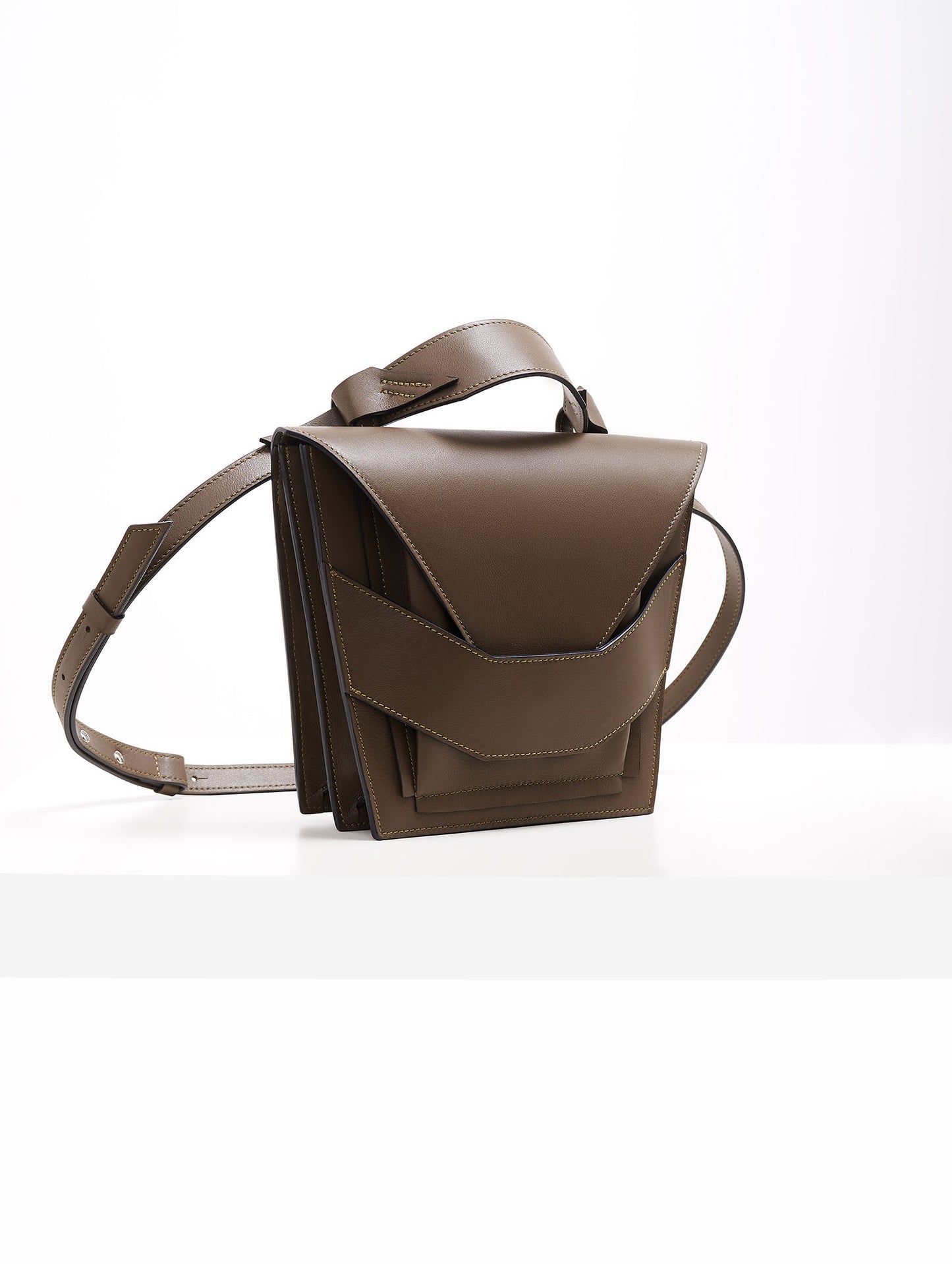 Sculpted Contrast Tote Bag - Wine + Colours