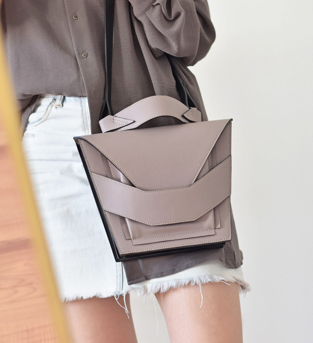 Layered Bag - Light Taupe