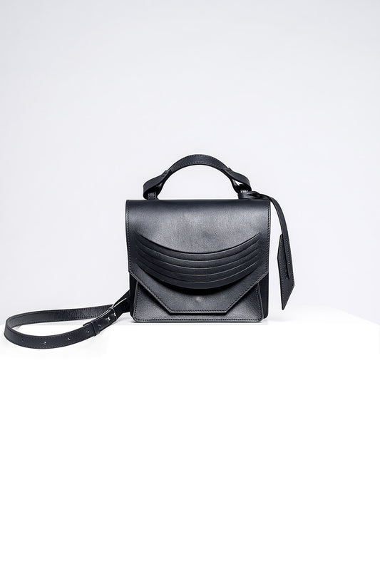 Mini Extreme Slashed Bag - Black with Black Edges - Sample