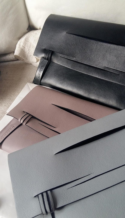 Horizontal Slashed Clutch + Colour Options