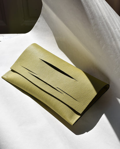 Horizontal Slashed Clutch + Colour Options